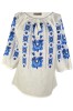 Bluza tip ie dama R2, alb/albastru glamy , marimea 2XL