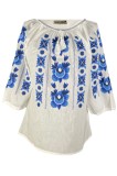 Bluza tip ie dama R2, alb/albastru glamy , marimea XL