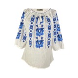 Bluza tip ie dama R2, alb/albastru glamy , marimea 3XL