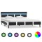 Gossi cadru de pat cu led, gri, 140 x 200 cm, piele artificiala