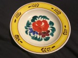 Farfurie romaneasca pictata perioada RSR anii 70 realizata la Sighisoara !