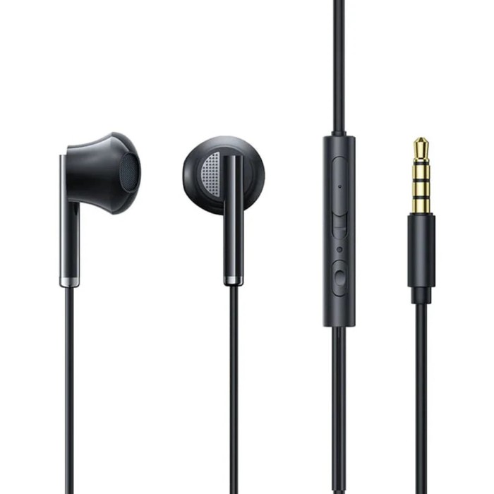 Casti cu Fir cu Microfon Jack 3.5mm, Haf-In-Ear - JoyRoom (JR-EW07) - Negru