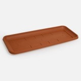 Farfurie dreptunghiulare pentru jardinieră din plastic teracota texturat, CMCLASS