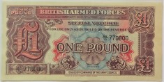 BANCNOTA MILITARA 1 POUND - MAREA BRITANIE, anul 1948 *cod 747 B SERIE SPECIALA