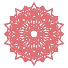 Sticker decorativ, Mandala, Portocaliu, 60 cm, 7286ST-1 foto