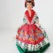 Papusa vintage in costum port popular etnic traditional rustic etno