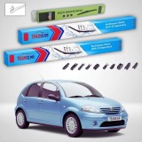 Cumpara ieftin Ștergătoare Citro&euml;n C3 Gen I FC/FN Hatchback 2002-2009 | Set Față și Spate Flat Premium &ndash; TeamCar&reg;