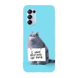 Husa compatibila cu Oppo A73, Viceversa, model I have resting cat face The Secret Life of Pets, Silicon, TPU, Transparent, Carcasa