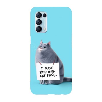 Husa compatibila cu Oppo A73, Viceversa, model I have resting cat face The Secret Life of Pets, Silicon, TPU foto