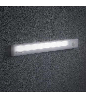 Lumina LED pentru mobilier 4x AAA cu senzor de miscare PIR infrarosu si iluminare 235x30x21mm Phenom foto
