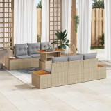 Cumpara ieftin Set de canapele pentru grădină 7 pcs Bej Rattan poli