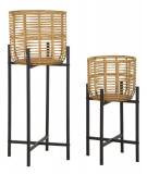 Mauro Ferretti Set Suport De Flori Rattan Cm &Oslash; 38X90-33X60