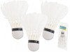 Set 3 fluturasi badminton din Pene 8.5 x 6.5 cm Alb