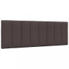 VidaXL Pernă pentru tăblie de pat maro &icirc;nchis, 140 cm, material textil 4019166