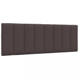 VidaXL Pernă pentru tăblie de pat maro &icirc;nchis, 140 cm, material textil 4019166