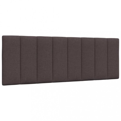 vidaXL Pernă pentru tăblie de pat maro &amp;icirc;nchis, 140 cm, material textil 4019166 foto
