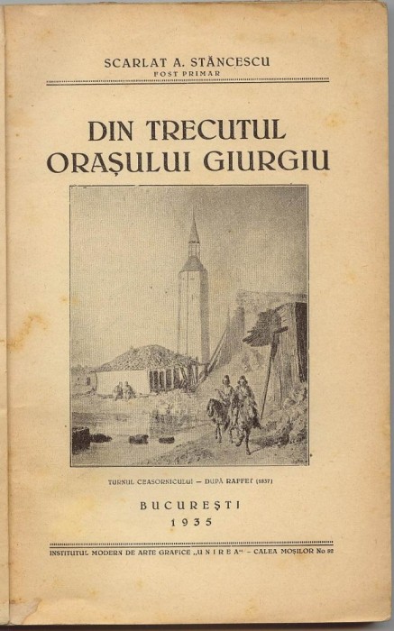 Din trecutul orasului Giurgiu 1935 S. Stancescu