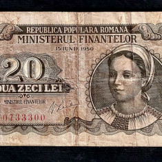 Bancnota 20 lei RPR -VF
