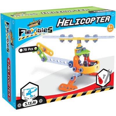 Kit constructie STEM Flexible Elicopter 79 piese foto