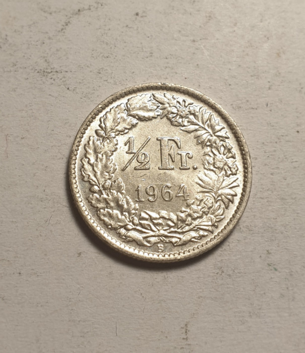 Elvetia 1/2 Franc 1964 Unc