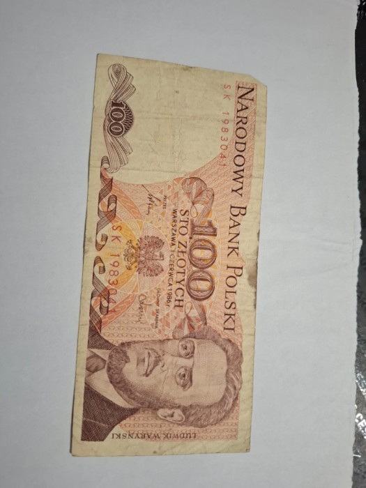 100 zloti 1986