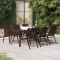 Gossi set de servit masa pentru gradina, 7 piese, maro si negru