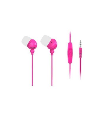 Casca in ureche 3.5 mm roz cu microfon Plugz Maxell foto