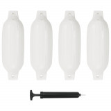 Gossi bara de protectie barca, 4 buc., alb, 41x11,5 cm, pvc