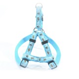 HAM PENTRU CAINI NYLON MOL CU MODEL LIGHT BLUE CLICK 15MM 30-50CM L2602.15050B