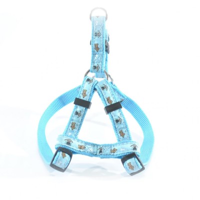 HAM PENTRU CAINI NYLON MOL CU MODEL LIGHT BLUE CLICK 10MM 22-40CM L2602.10040B foto
