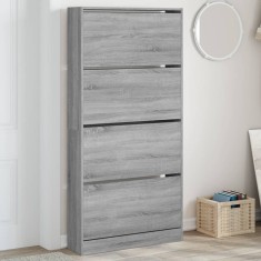 vidaXL Pantofar cu 4 sertare rabatabile, gri sonoma, 80x21x163,5 cm