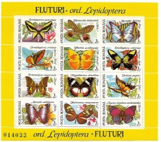 Romania (31) - Fluturi, 1991, 2 blocuri neobliterate si 2 FDC