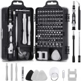 Set surubelnita de precizie, Yapa, Otel, 115 piese, Negru/Argintiu