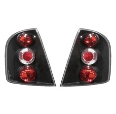 Set stopuri spate tuning lampa Skoda Fabia Hatchback 04.2000-03.2007 BestAutoVest partea Dreapta+Stanga, transparent-negru, cu suport becuri