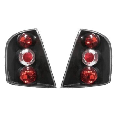 Set stopuri spate tuning lampa Skoda Fabia Hatchback 04.2000-03.2007 BestAutoVest partea Dreapta+Stanga, transparent-negru, cu suport becuri foto