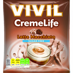 Bomboane cremoase Vivil Creme Life Latte Macchiato fara zahar - 60 g