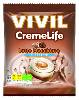 Bomboane cremoase Vivil Creme Life Latte Macchiato fara zahar - 60 g foto