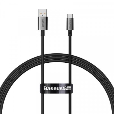 Cablu Date si Incarcare USB-A - USB-C Baseus Superior Series, 100W, 1m, Negru foto