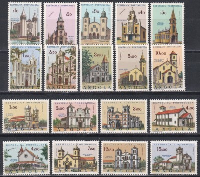 Angola 1963 - Biserici angoleze, MNH/MLH (vezi descrierea) foto