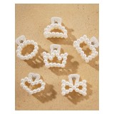 Cumpara ieftin Set 6 Mini Clame de Păr cu Perla - 919588