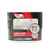 Set de 2 becuri Halogen H4, 55W, +50% Intensitate - LONG LIFE - CARGUARD