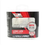 Set de 2 becuri Halogen H4, 55W, +50% Intensitate - LONG LIFE - CARGUARD