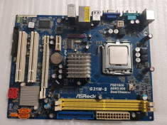 Placa de baza LGA775 ASRock G31M-S R2.0 DDR2 PCI-E + Proc - poze reale foto
