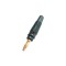 Conector tip banana 4mm tata negru aurit HOME