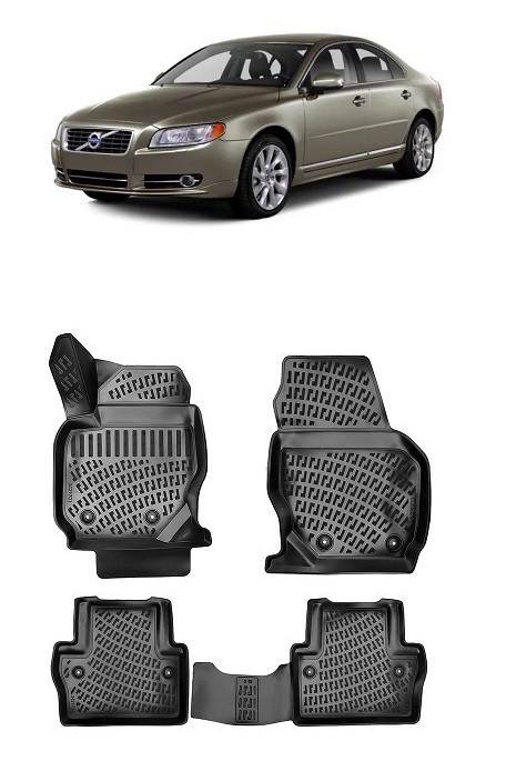 Set Covorase Auto Cauciuc dedicate Volvo S80 II (2006-2016)