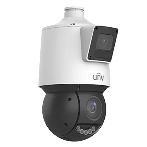 Camera Dual-lens IP, PTZ, 4MP, 25X, IR100m&amp;WL30m, AutoTracking, Audio, Alarm, PoE, IP66 - UNV IPC94144SFW-X25-F40C