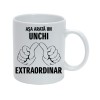 Cana alba personalizata &quot;Asa arata un unchi extraordinar&quot;, INOVATIX&reg;. 330ml, Oem