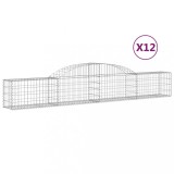 Cumpara ieftin Cosuri gabion arcuite, 12 buc., 300x30x40/60cm, fier galvanizat