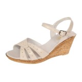 Sandale Dama Piele Naturala Bej MVS Toc 7cm Comode Elegante Marimi 35-40