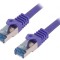 Patch cord S/FTP 6a litat Cu LSZH violet 1m 27AWG